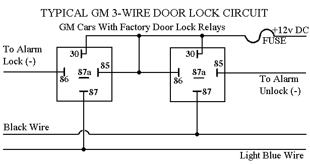 door locks 3 wire
