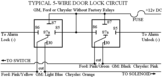 door locks 5 wire